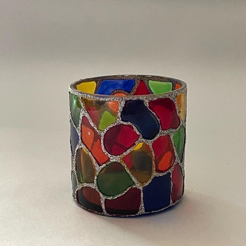 Multicolor Mosaic Candleholder
